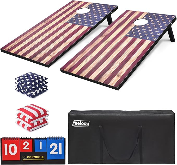 Cornhole Set, Regulation/Tailgate Size Cornhole Boards with 8 Bean Bags and Carrying Case, 4x2/3x... | Amazon (US)