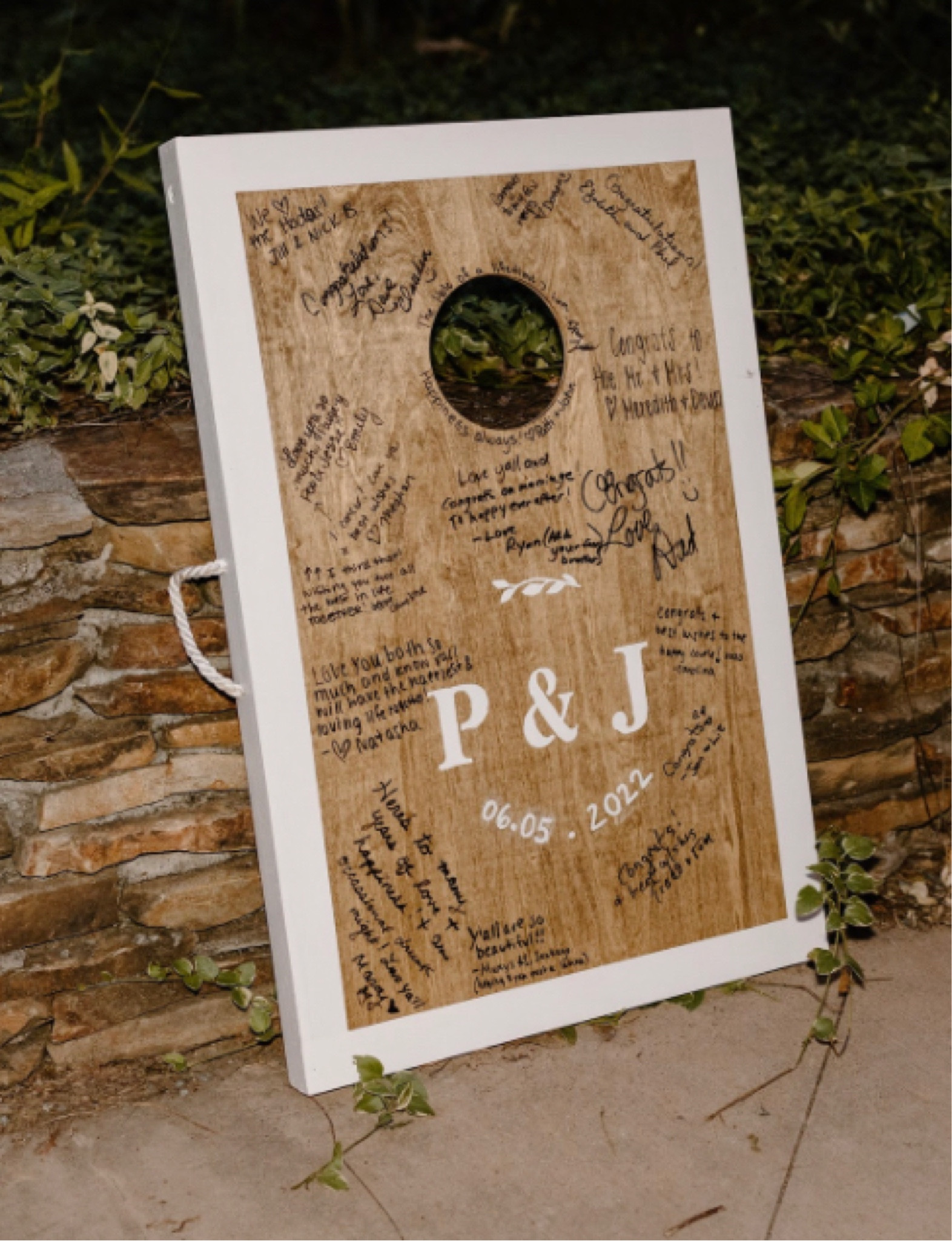 For our guestbook, we bought and refinished and custom painted cornhole boards! We did this all ourselves and had the guests sign with sharpies and sealed it afterwards. Below is the exact set we used and it came with bags! 

#wedding #bride #groom #nc #ncwedding #ncbride #diy #diywedding #barnwedding #target #cornhole

#LTKunder100 #LTKwedding #LTKFind
