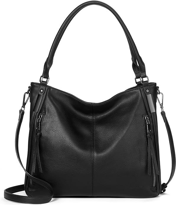 BOSTANTEN Purses for Women Hobo Bags Vegan Leather Large Tote Handbags with Adjustable Crossbody ... | Amazon (US)