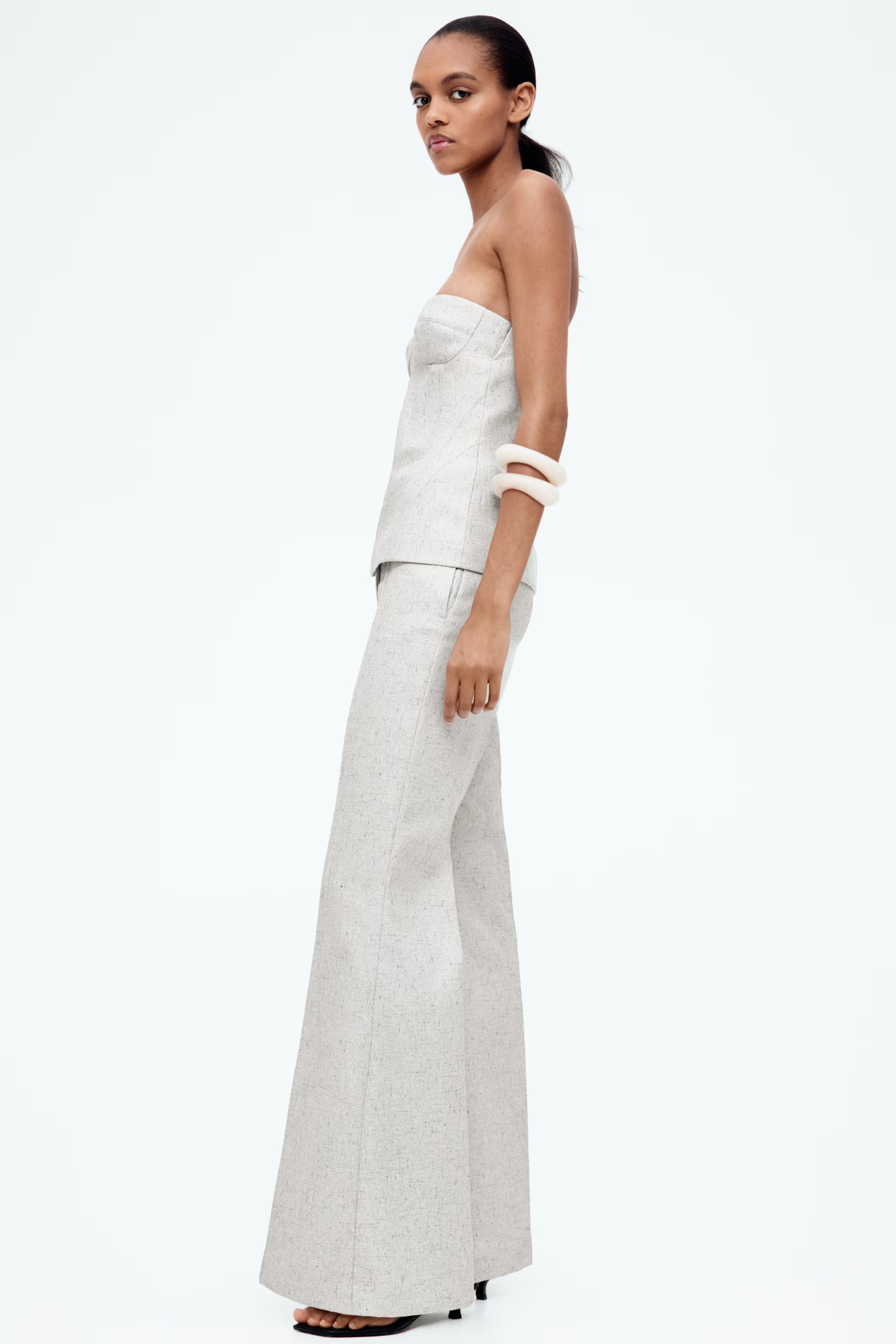 Flared crease-leg trousers | H&M (UK, MY, IN, SG, PH, TW, HK)