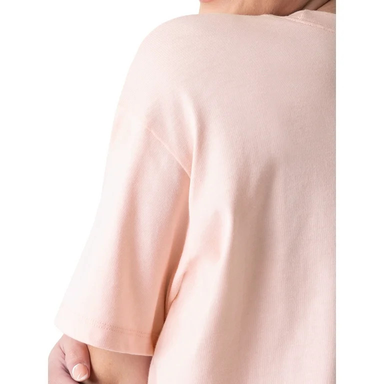 Time and Tru Womens Pima Cotton Boyfriend T-shirt | Walmart (US)