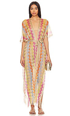 Luli Fama Miami Era Long Poncho in Multicolor from Revolve.com | Revolve Clothing (Global)
