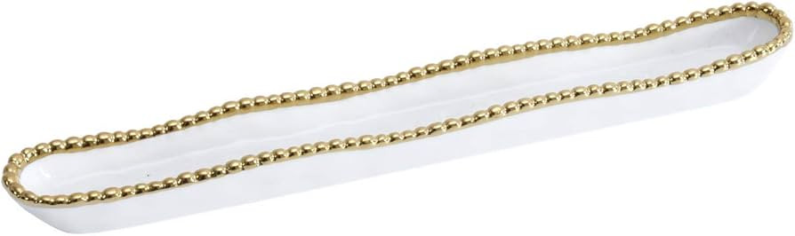 Pampa Bay Golden Salerno Porcelain Olive and Appetizer Serving Dish with Gold Trim | Amazon (US)