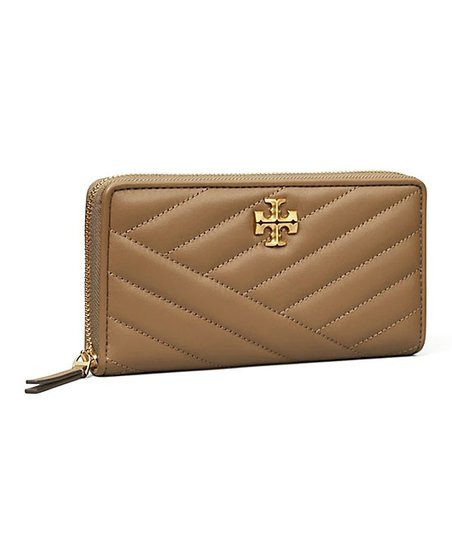 Tory Burch Sandpiper Chevron Kira Continental Zip Leather Wallet | Zulily