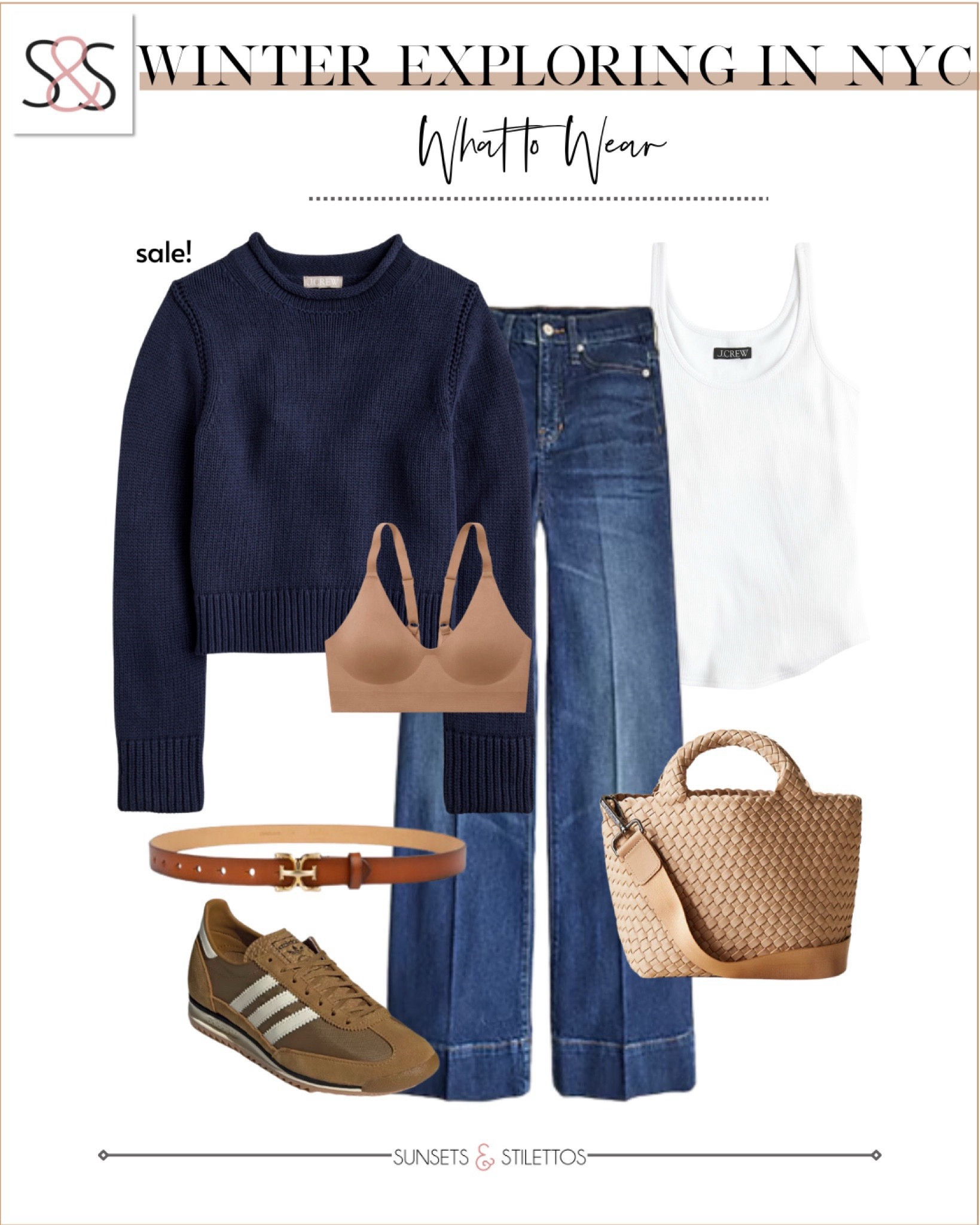 A long sleeve sweater with wide leg denim jeans is a polished look for your fall and winter events, especially for new years eve 

Sunsets and Stilettos, workwear, adidas sneakers 

#LTKStyleTip #LTKOver40 #LTKSeasonal