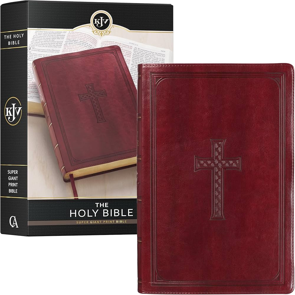 KJV Holy Bible, Super Giant Print Faux Leather Red Letter Edition - Thumb Index & Ribbon Marker, ... | Amazon (US)
