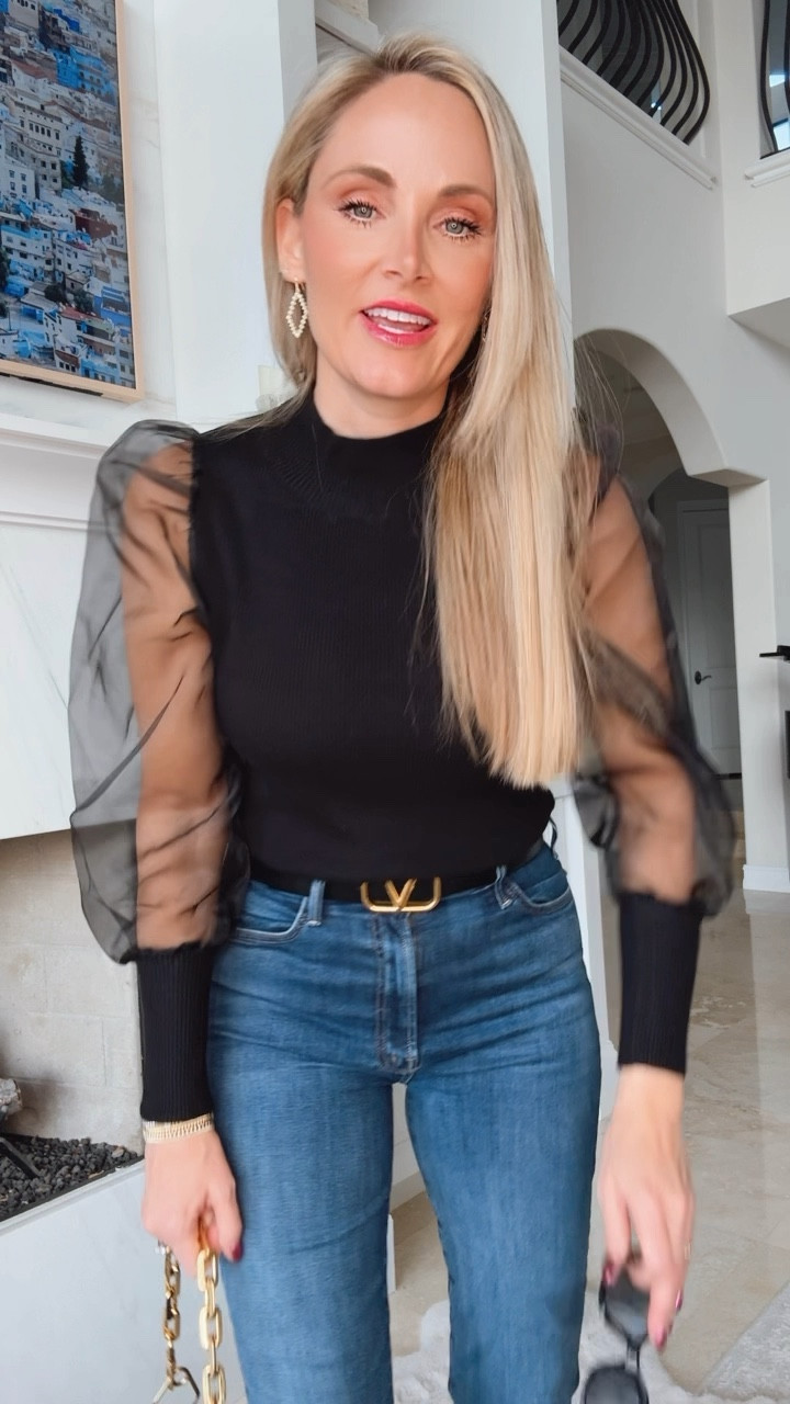 Beautiful date night outfit gorgeous top from Bloomingdale’s , wearing medium 

#LTKVideo #LTKfindsunder100 #LTKover40