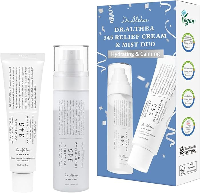 Dr.Althea 345 Relief Cream & Mist Duo | Soothing Recovery & Moisture for Sensitive Skin | Korean ... | Amazon (US)