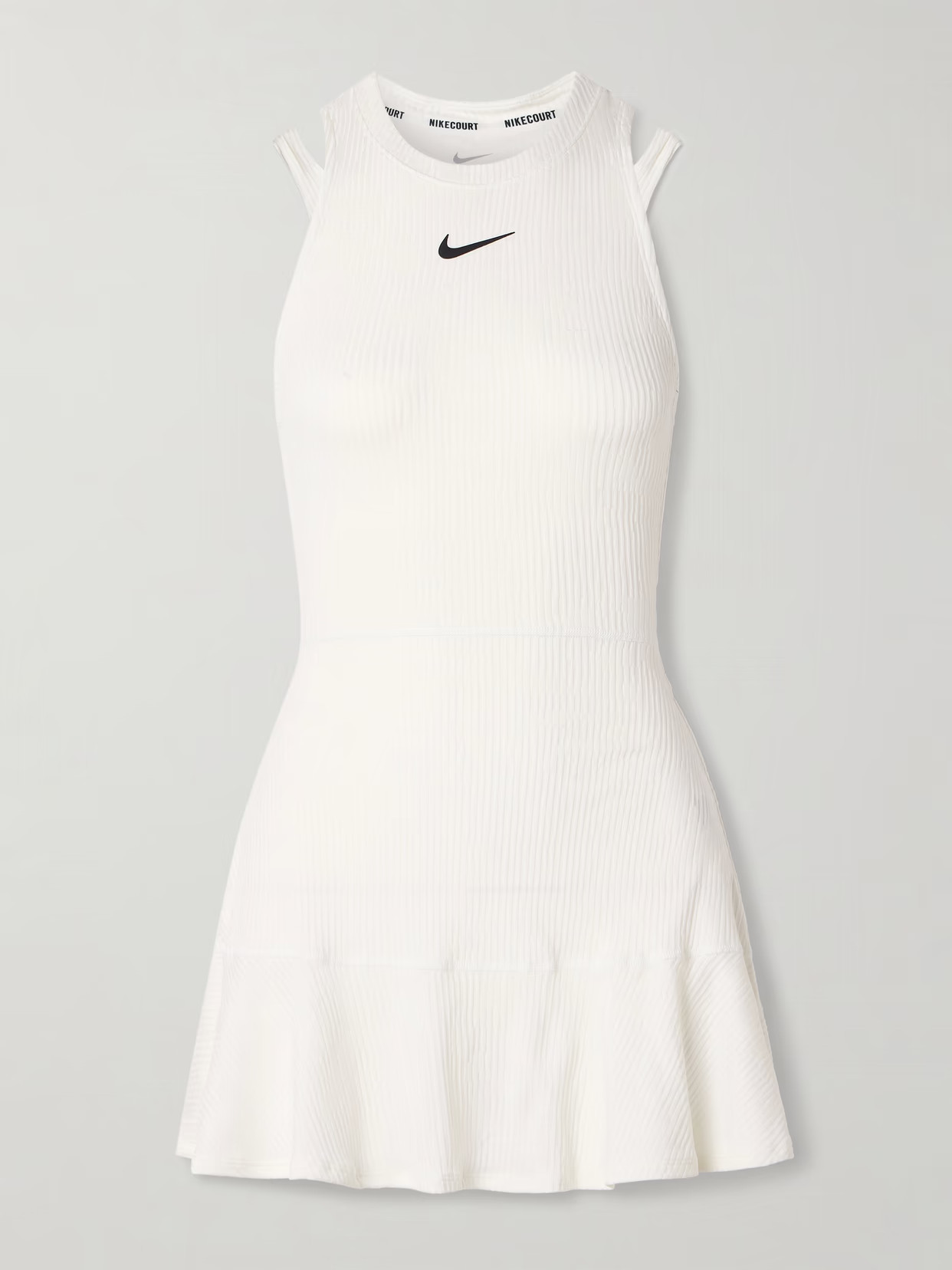 Nike - Slam Ribbed Dri-fit Tennis Dress - White | NET-A-PORTER (US)