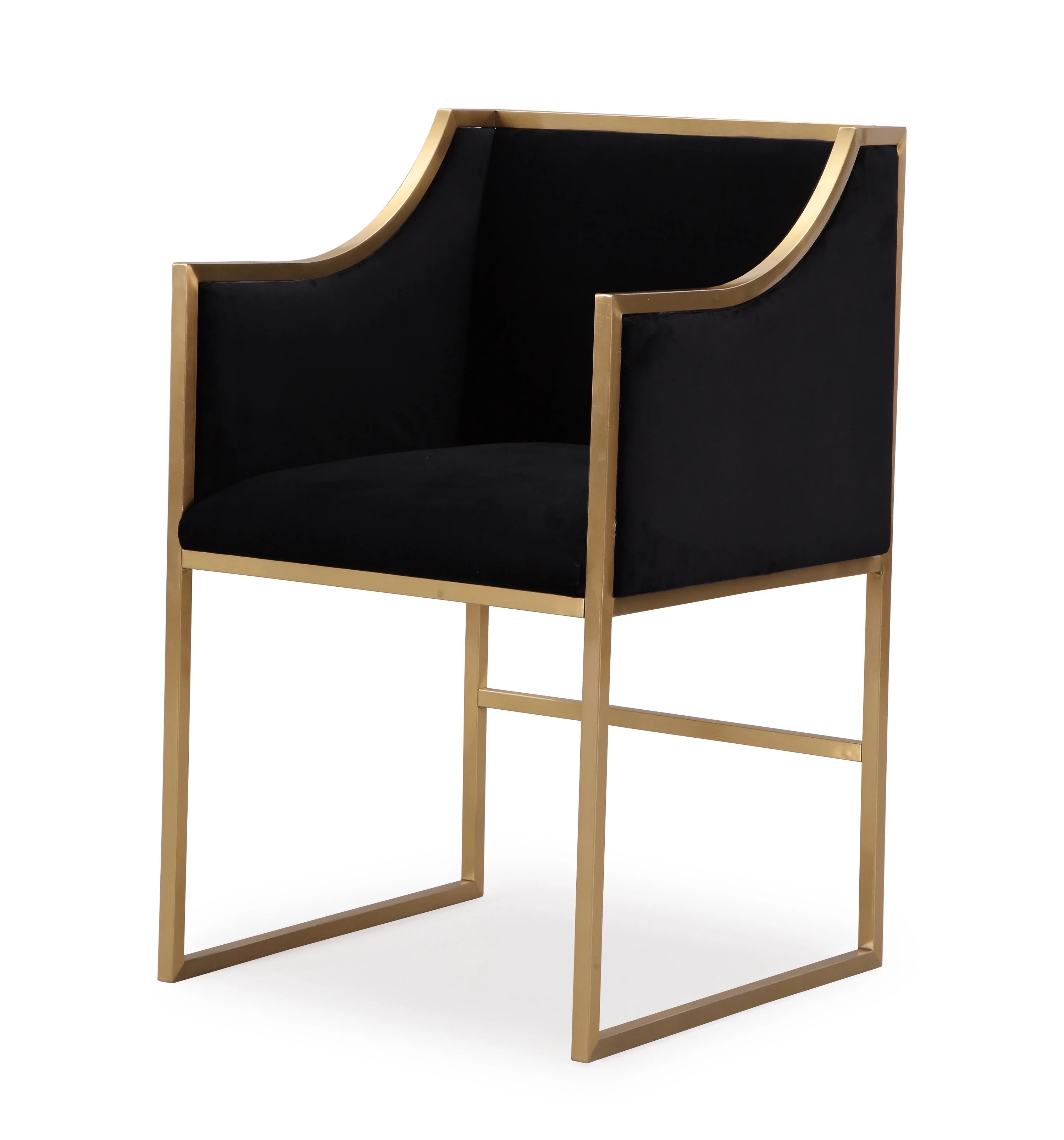 TOV Furniture Atara Black Velvet Chair with Gold Base | Walmart (US)