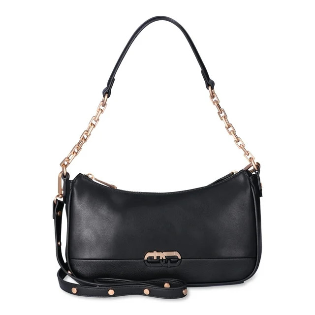 Time and Tru Women's Arlo Crossbody Shoulder Bag, Black | Walmart (US)