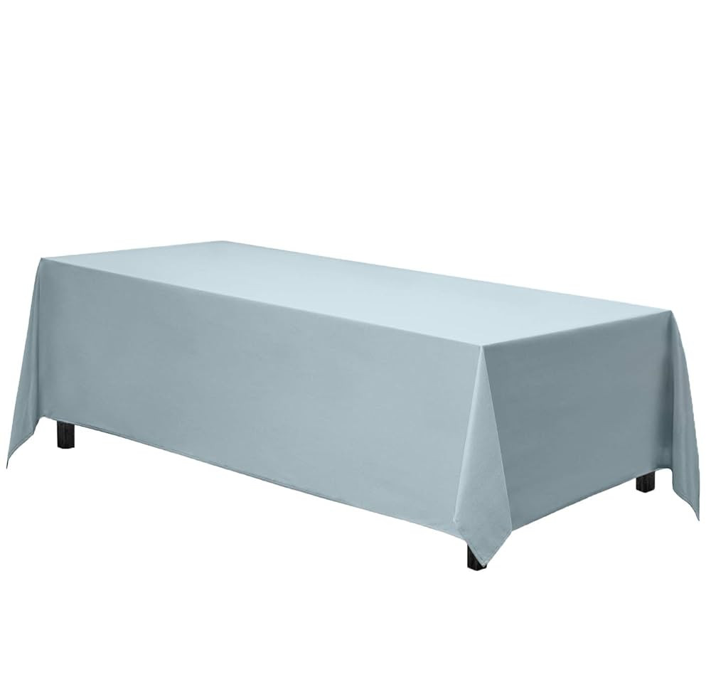 Gee Di Moda Rectangle Tablecloth - 90 x 132 Inch Baby Blue Table Cloth for 6 Foot Table with Floo... | Amazon (US)