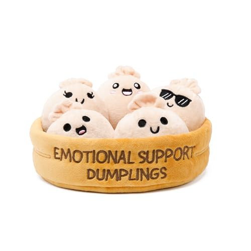 Emotional Support Dumplings by Relatable, Cuddly Stuffed Animals and Toys, Squishy Toys and Plushies, Great Gift Ideas for Loved Ones of All Ages, Includes 5 Plushies with Carrying Basket | Amazon (US)