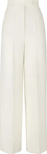 High Waist Wool & Silk Wide Leg Pants | Nordstrom