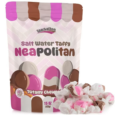 Snackathon Salt Water Taffy Single Flavor, Neapolitan, 15 Oz | Target