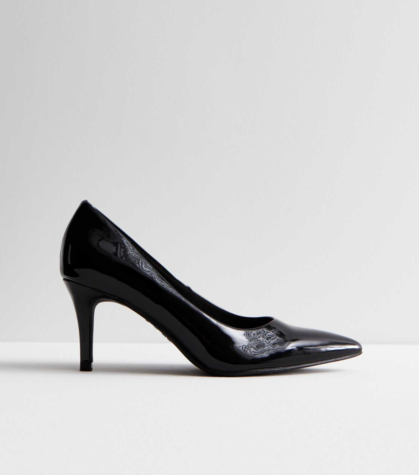Black Patent Stiletto Heel Court Shoes | New Look | New Look (UK)