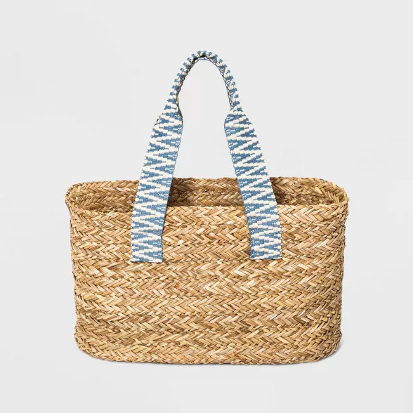 Straw Webbing Strap Tote Handbag - Universal Thread™ Natural | Target