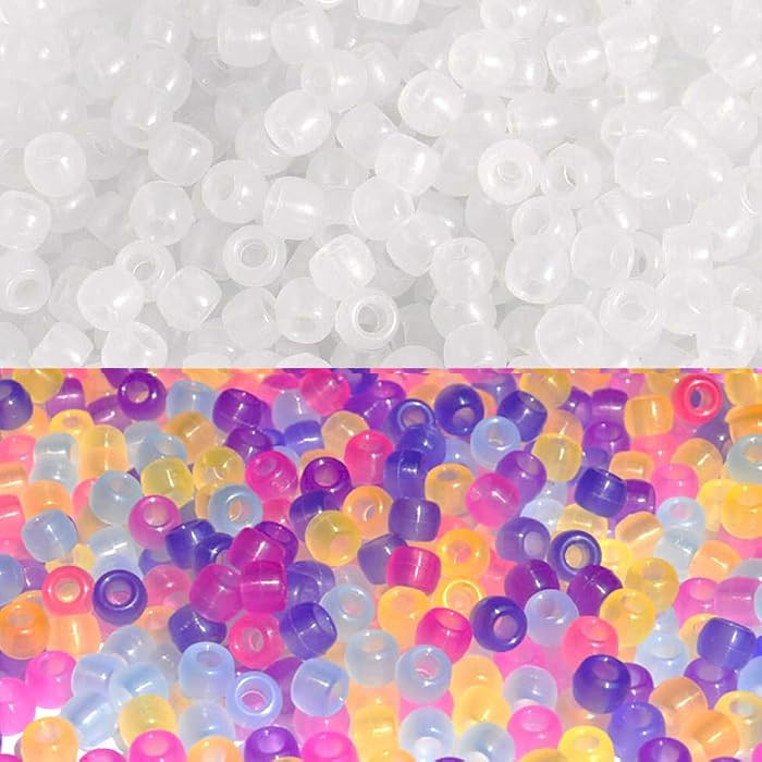 Miraclekoo UV Beads Scientific Multi Color Changing Bead UV Reactive Plastic Luminous Pony Beads,... | Amazon (US)