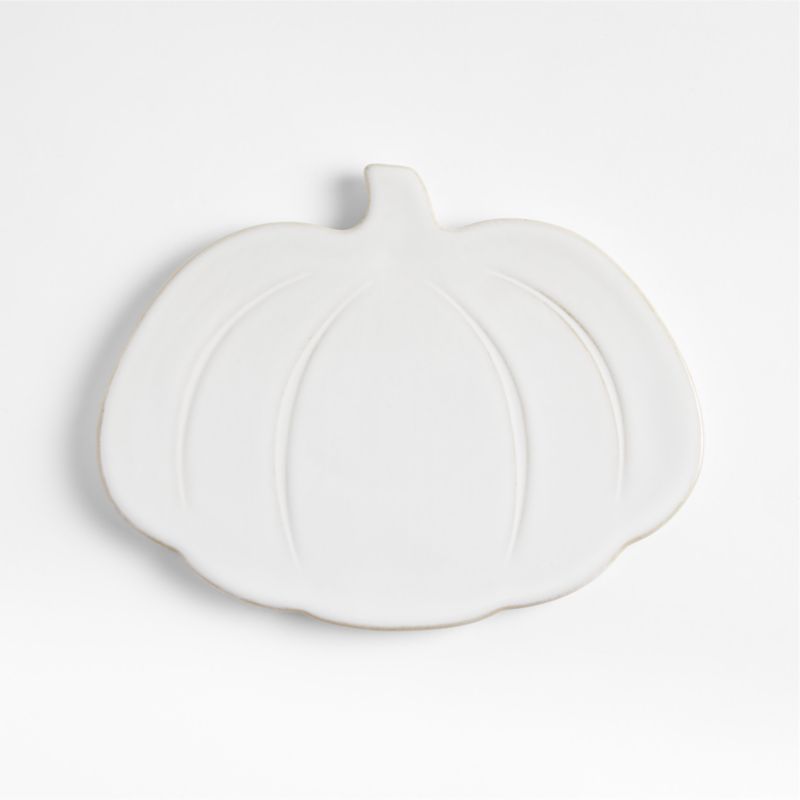 Marin White Stoneware Pumpkin Trivet | Crate & Barrel | Crate & Barrel