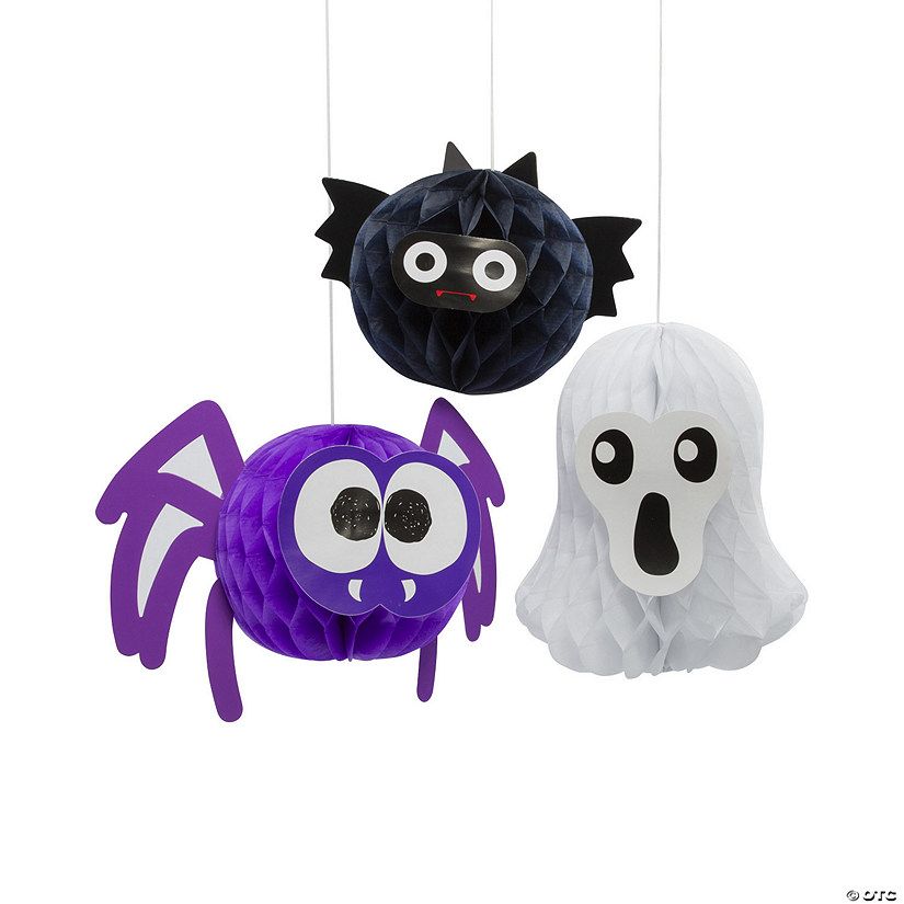 10" Spooktacular Friends Honeycomb Ceiling Decorations - 6 Pc. | Oriental Trading Company