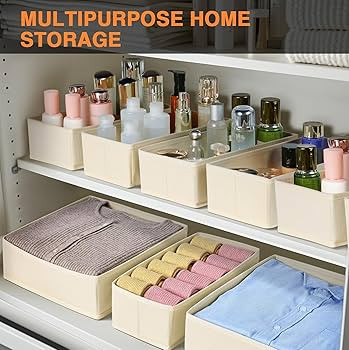 DIMJ Drawer Organizer for Clothing, 15 Pack Fabric Drawer Organizer Bins, Foldable Sock Organizer... | Amazon (US)