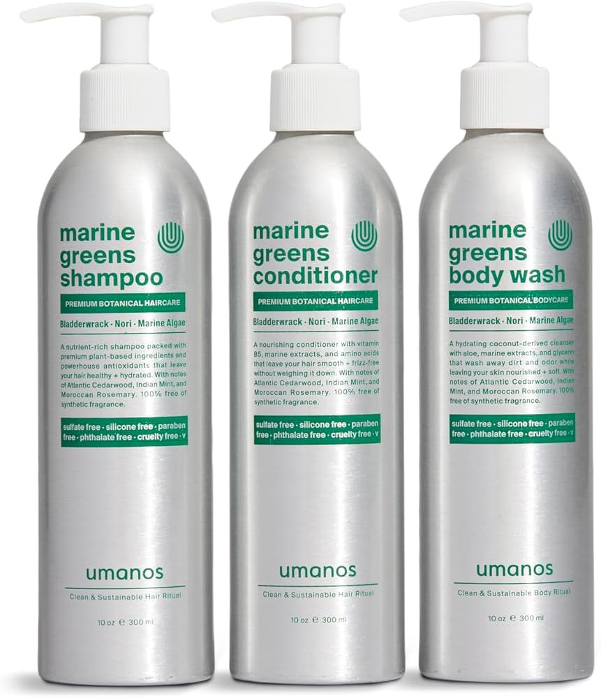 umanos Superfood Body Wash, Shampoo & Conditioner Set, Plant Based Nourishing Body Cleanser, Salo... | Amazon (US)