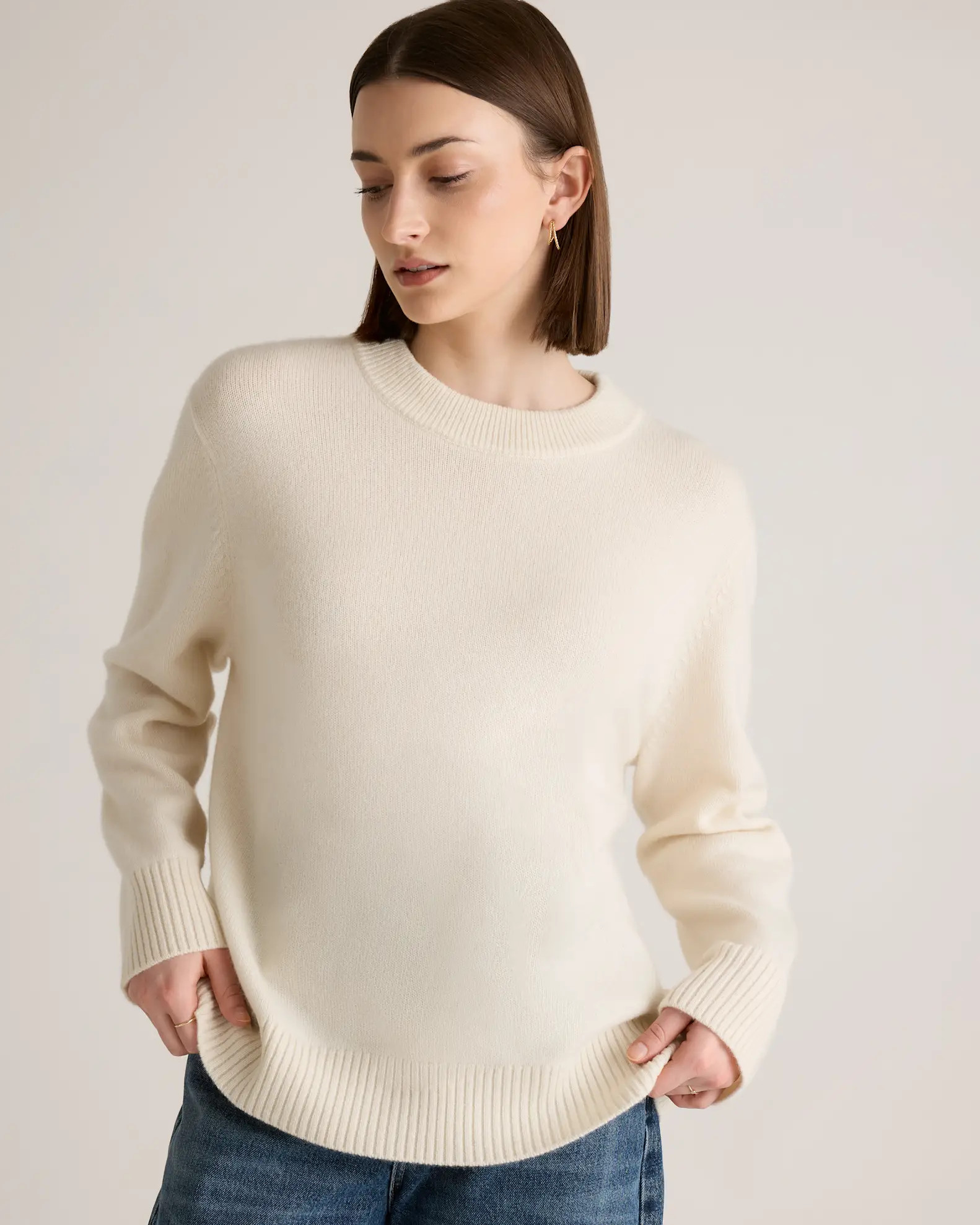 Mongolian Cashmere Oversized Crewneck Sweater | Quince