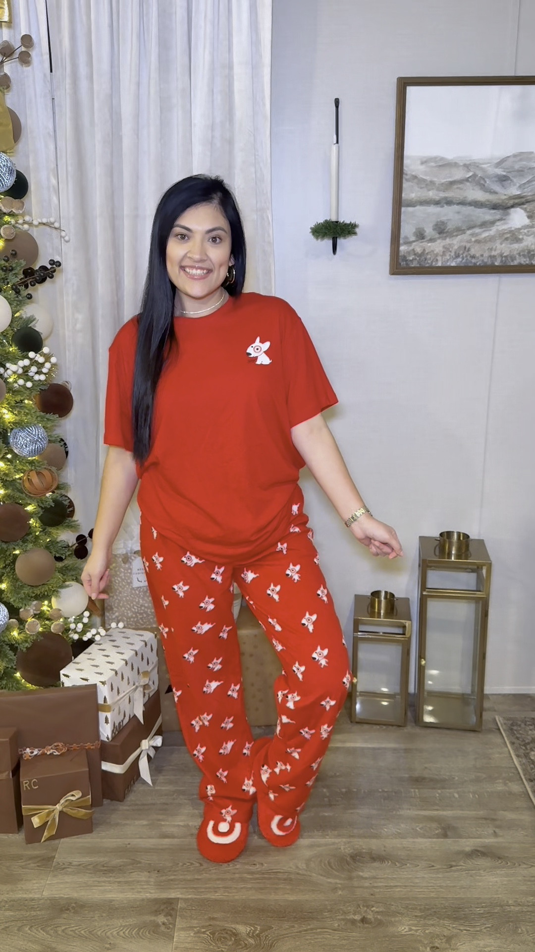 Me walking into off days in my cute Target bulleyes pajamas! 
If you need me i’ll be cuddle up with the pups watching Christmas movies in my cute jammies! 🎯🎄❤️

#LTKStyleTip #LTKMidsize #LTKGiftGuide