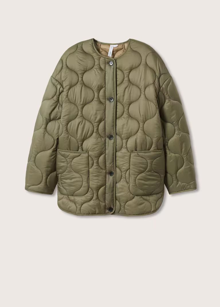 Satin quilted jacket | MANGO (US)