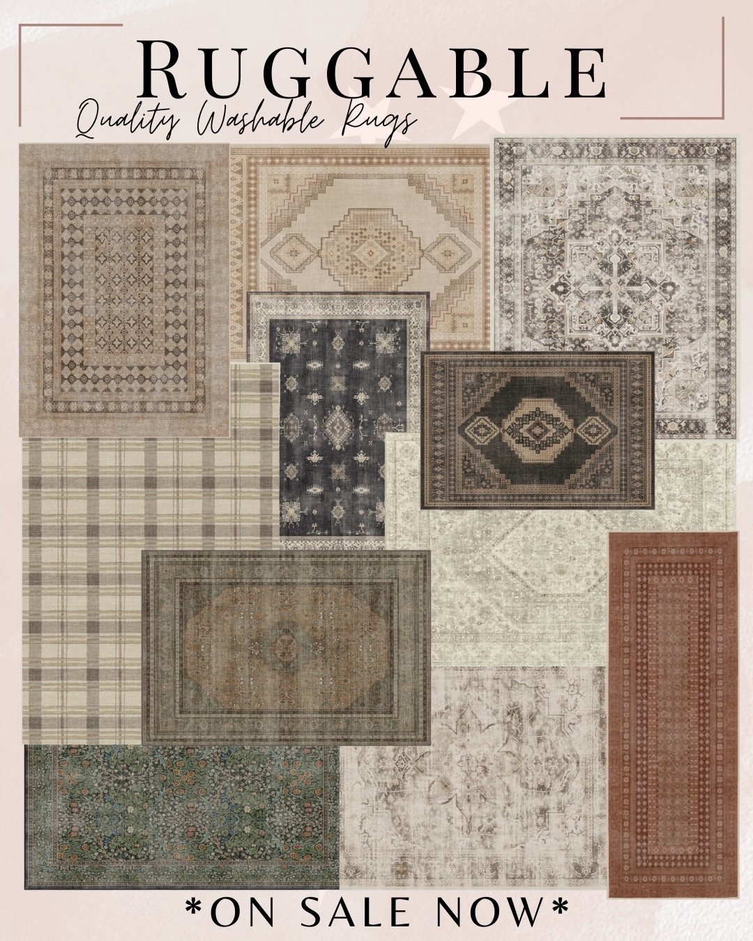 If you are looking for not only quality, but comfort, style, and washable. These Rugs are PERFECT!!! This Holiday SALE won’t last long🙌🏼. You don’t want to miss it!!!📣

I absolutely love 💕 the prints and durability of these washable rugs, I can run them through the wash multiple times without them fraying, fading, or pilling. Plus always stain resistant! 🙌🏼 A must for a busy household.🧑‍🧑‍🧒‍🧒

The color options bring such a richness to your home, 🏠 living, dining, entryway, hallway, kitchen or bedroom space. 

Let’s start the holiday season off with refreshing our homes with these perfect accent rugs that are sure to make a statement! 

🏷️Sale prices reflected on website! 

Tagging a few of my favorite look for less! 🤍

#LTKU #LTKSaleAlert #LTKHome