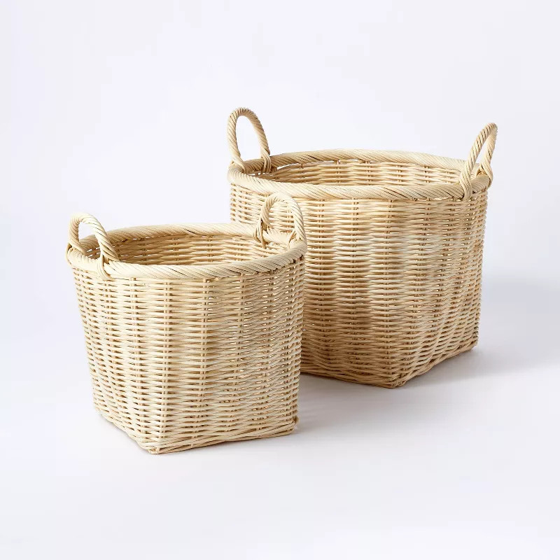 Medium Rattan Basket with Handles - Threshold™ designed with Studio McGee | Target