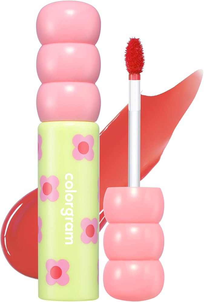 COLORGRAM Fruity Glass Tint 02 Dewy Grapefruit | Korean High Shine Lip Plumper | Glossy Lip Gloss... | Amazon (US)