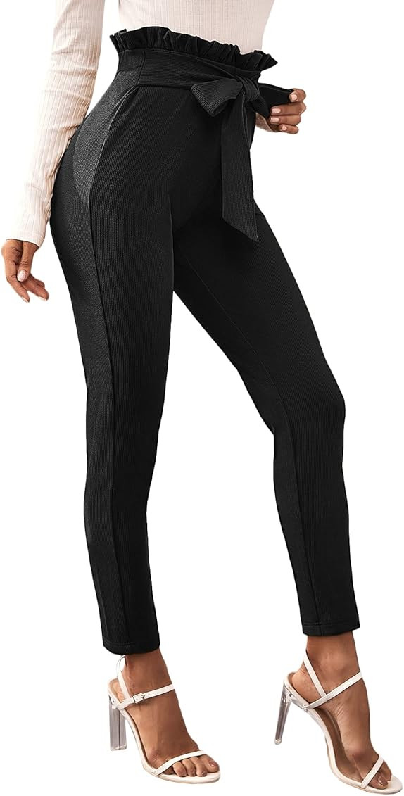 WDIRARA Women's Stretchy Plaid Print Pants Soft Skinny Regular Fashion Leggings | Amazon (US)