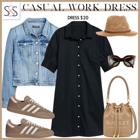Casual work dress with sneakers for your spring into summer outfit!

#LTKstyletip #LTKfindsunder50 #LTKworkwear