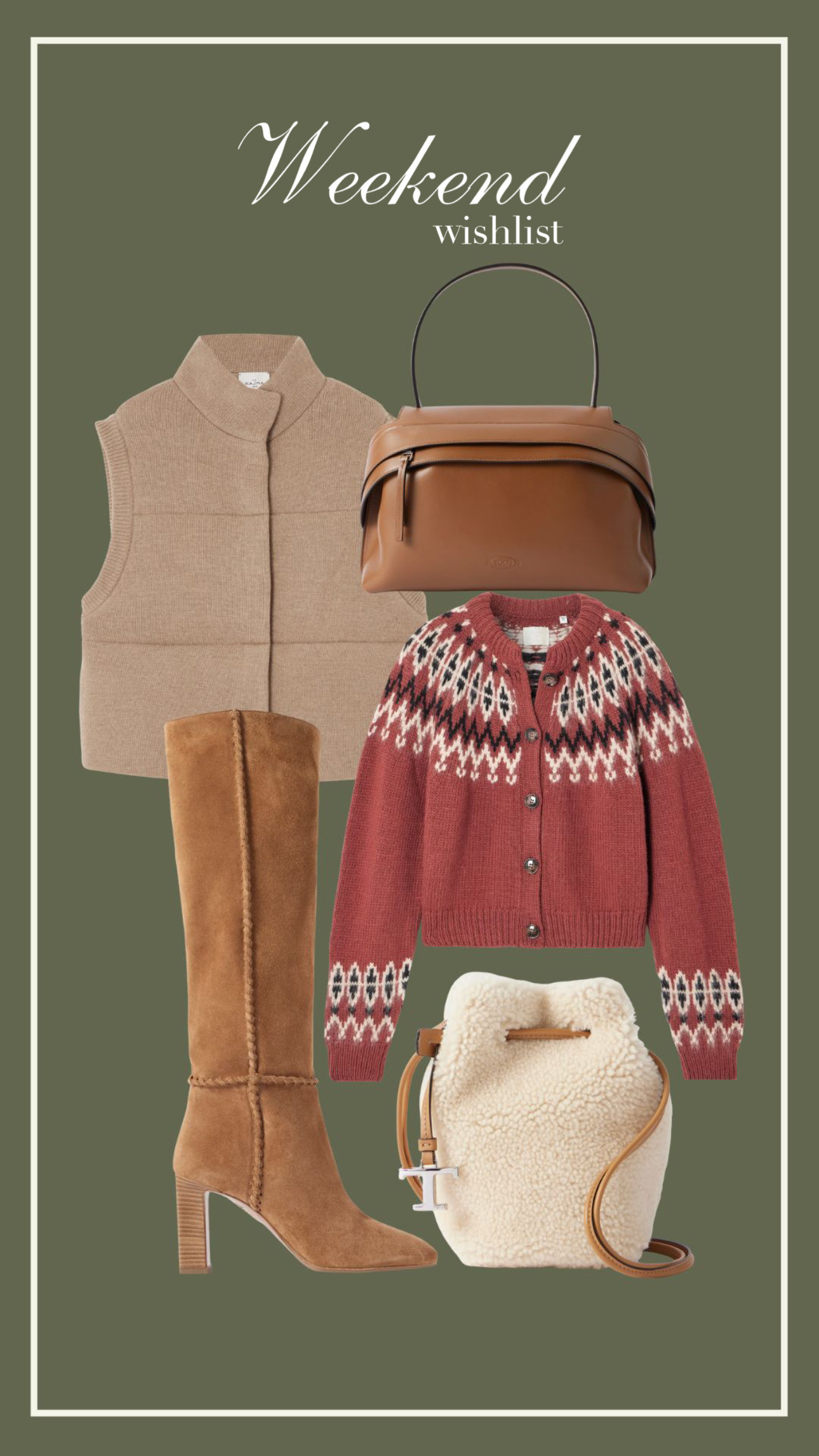 My luxury Autumn wishlist from Net-A-Porter 🫶🏻 Luxury fashion, knee high boots, cosy fairisle knitwear and luxury bags 💼 Suede over the knee boots and borg accessories! 🤎 

 #LTKFashionMonth #LTKautumn #LTKluxury