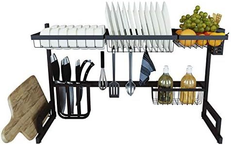 Toolkiss Stainless Steel Over-The-Sink Dish Drying Rack,Drainer Shelf for Kitchen Countertop Orga... | Amazon (US)