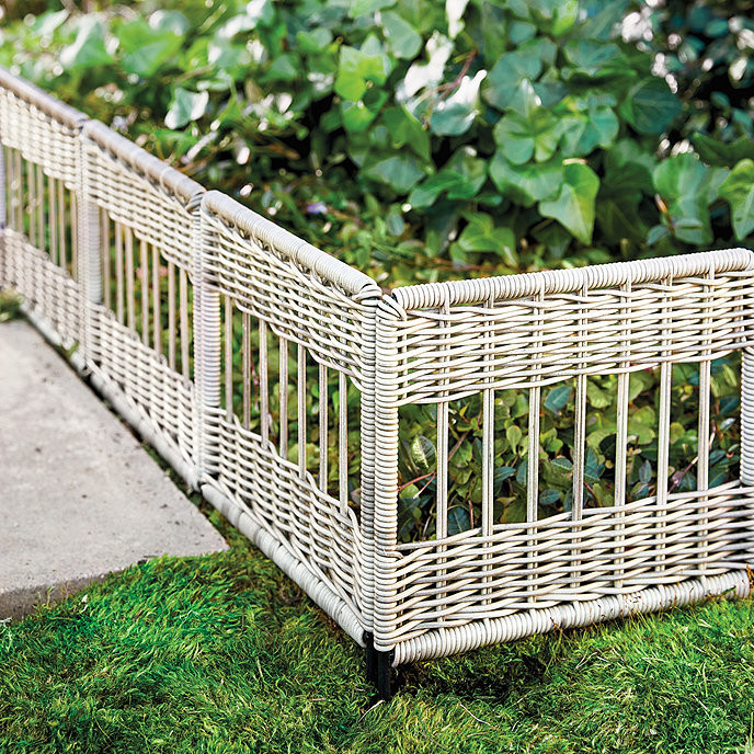 BW Canfield Woven Resin Landscape Edging Border with Metal Frame | Ballard Designs, Inc.