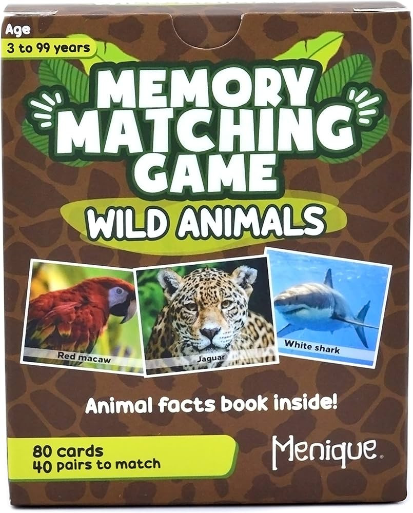 Menique, Wild Animals, Memory Matching Game | Amazon (US)