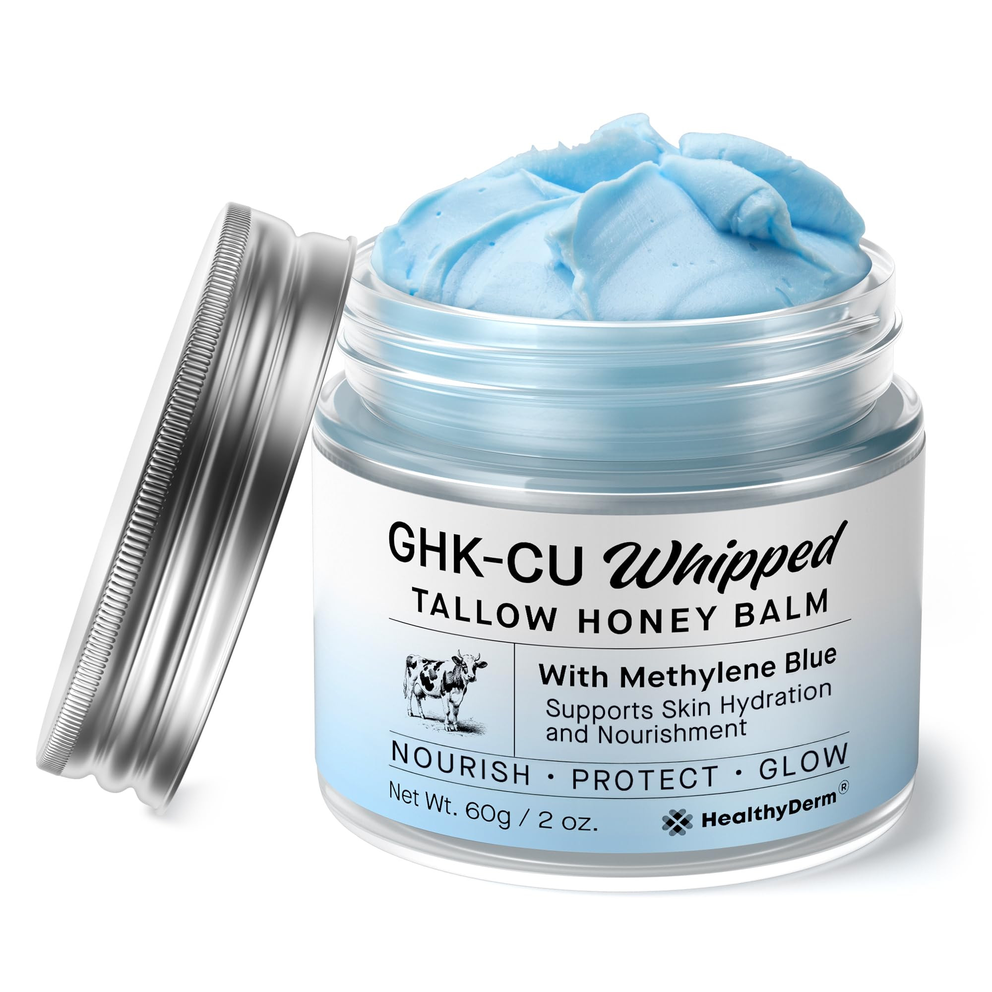 Copper Peptides GHK-Cu Beef Tallow for Skin: Blue Balm with Methylene Blue, Manuka Honey & Vitami... | Amazon (US)