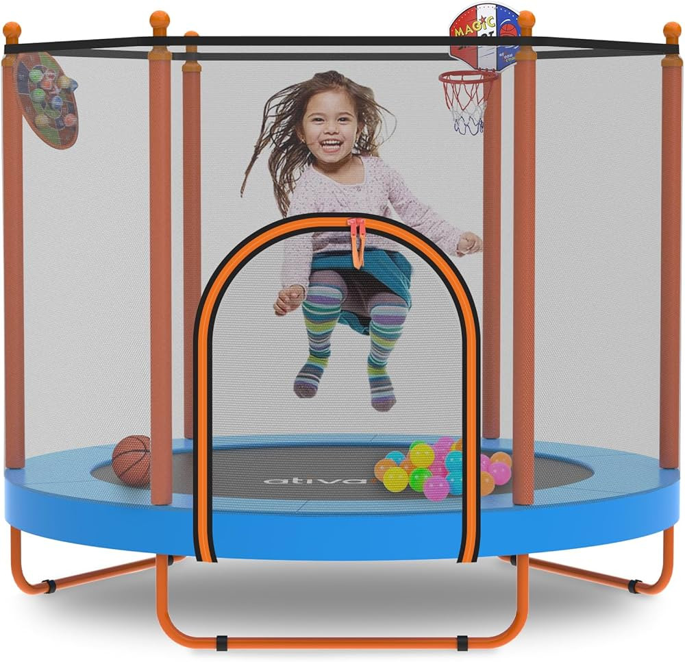 Ativafit 60'' Rebounder Trampoline Indoor Outdoor for Kids Ages 1-8, 5 FT Recreational Toddler Tr... | Amazon (US)