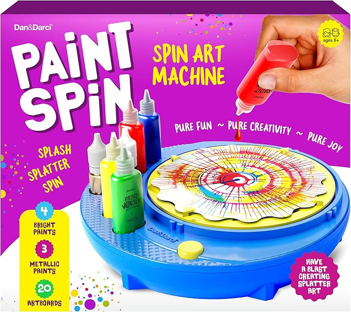 Dan&Darci Paint Spin Art Machine Kit for Kids - Arts & Crafts for Boys, Girls - Art Craft Set Chr... | Amazon (US)