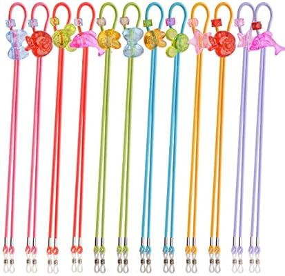 Eyewear Retainers,12 Pieces Colorful Eyeglass Chains Kids Glasses Strap Eyeglass Frame Holder Nyl... | Amazon (US)