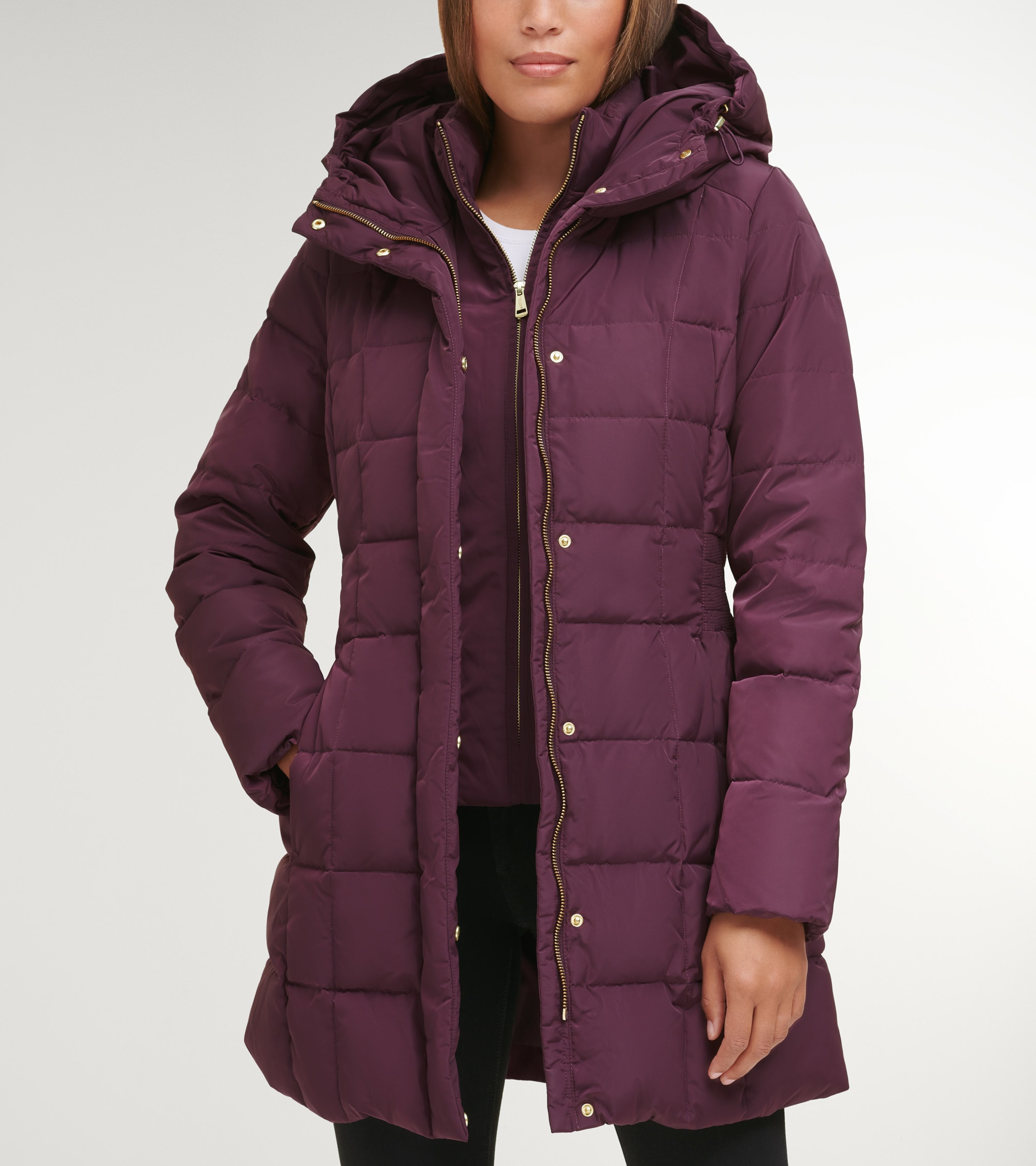 Women's 32" Signature Hooded Taffeta Down Coat | Cole Haan (US)