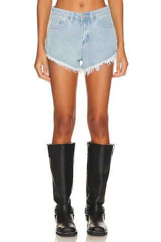 superdown Domonique Denim Short in Denim Blue from Revolve.com | Revolve Clothing (Global)