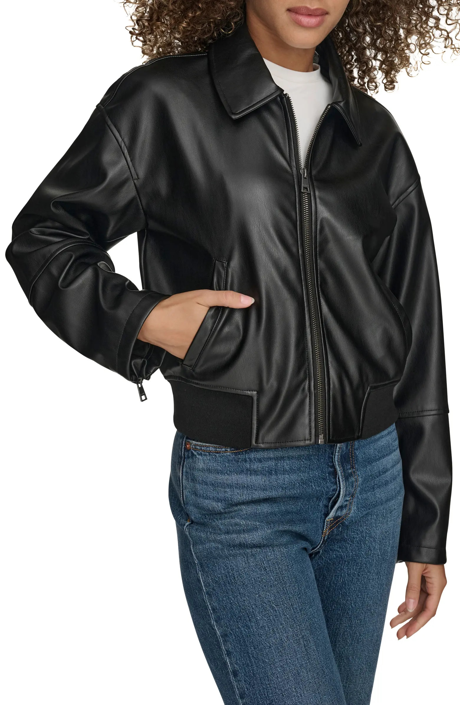 Faux Leather Bomber Jacket | Nordstrom