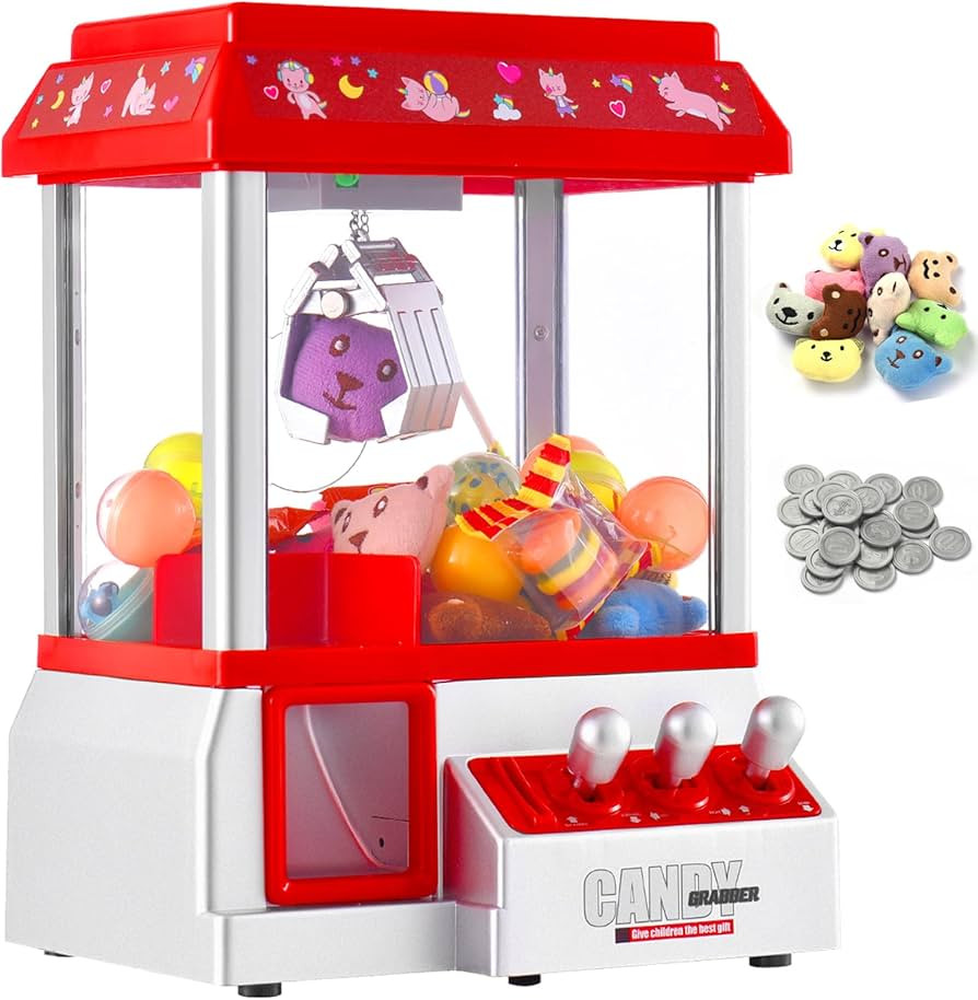 VISATOR Claw Machine for Kids Toy Mini Claw Machine Candy Grabber Prize Dispenser Vending Machine... | Amazon (US)