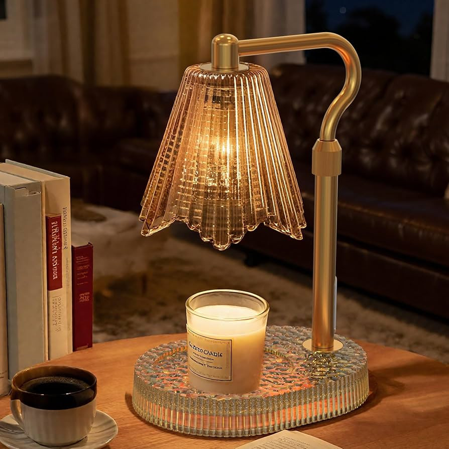 Candle Warmer Lamp with Timer & Dimmable 4-Level Brightness - Adjustable Height,for New Home Bedr... | Amazon (US)