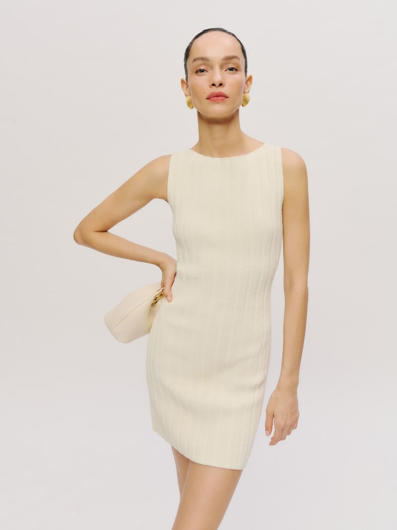 Poppy Ribbed Mini Dress | Reformation (Global)