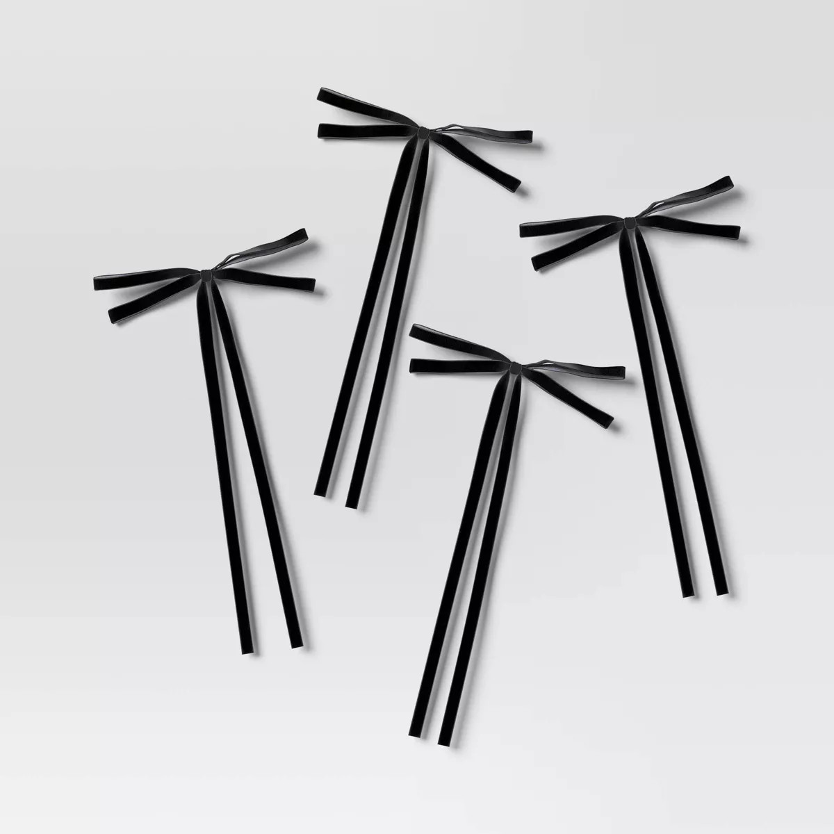 4ct Faux Velvet Fabric Christmas Decorative Bow - Wondershop™ | Target