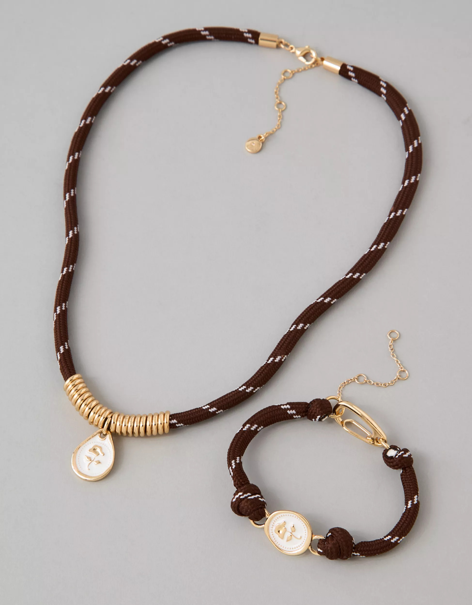 AE Cord Bracelet & Necklace 2-Pack | American Eagle Outfitters (US & CA)